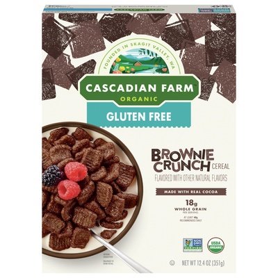 Cascadian Farm Cereal Gluten Free Organic Brownie Crunch Og2 12/12.4 OZ [UNFI #2956670] [ebt]