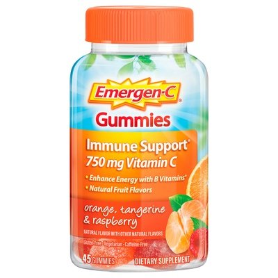 Emergen-C Vitamin C 750 Mg Orange Tangerine & Raspberry Gummies 3/45 CT [UNFI-CARLISLE #2999589]