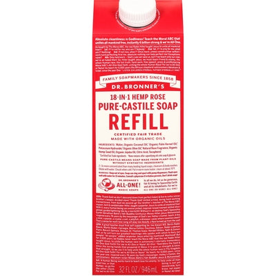Dr Bronners Rose Refill Og3 1/32 OZ [UNFI-CARLISLE #3004421] T