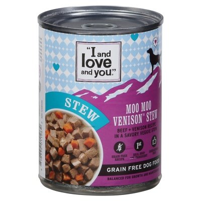 I And Love And You Dog Food Grain Free Moo Moo Venison Stew 12/13 OZ [UNFI #01836634]