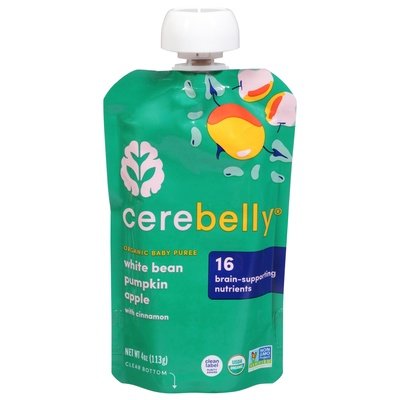 Cerebelly Baby Puree Organic White Bean Pumpkin Apple Og2 6/4 OZ [UNFI-CARLISLE #2529303] [ebt]
