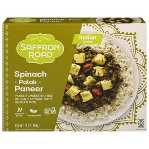 Saffron Road Spinach Paneer Indian Recipe Medium Spice 8/10 OZ [UNFI #1635002] [ebt]