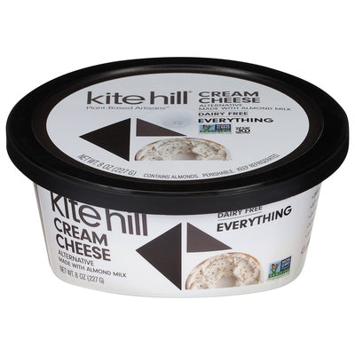 Kite Hill Cream Cheese Alternative Dairy Free Everything 6/8 oz [UNFI #2352557 ] [ebt]