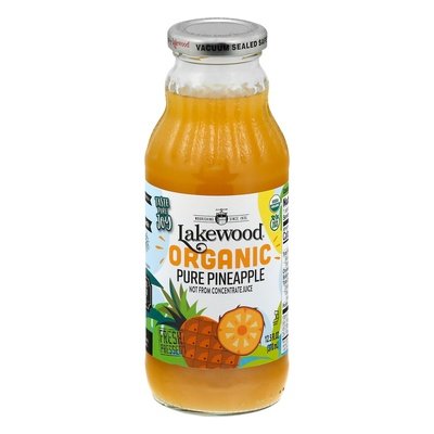 Lakewood Juice Organic Pure Pineapple Og2 12/12.5 OZ [UNFI #519355] [ebt]