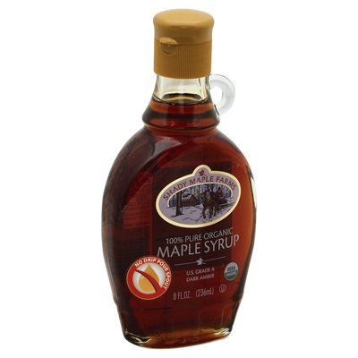 Shady Maple Farms Maple Syrup Organic 100% Pure Dark Amber Og2 12/8 OZ [UNFI #685909] [ebt]