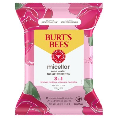 Burts Bees Facial Towelettes Micellar 3 In 1 3/30 CT [UNFI-CARLISLE #2537561] T