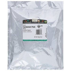 Frontier Nat Prod Co-Op Cardamon Pods Green Whole 1LB Og2 [UNFI-CARLISLE #448415] [ebt]
