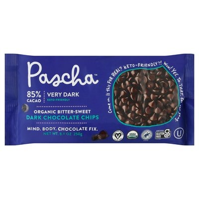 Pascha Dark Chocolate Chips Organic Bitter-Sweet Og2 6/8.8 OZ [UNFI #1583947] [ebt]