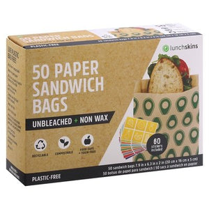 Lunchskins Sandwich Bags Paper 12/50 CT [UNFI #2470540] T