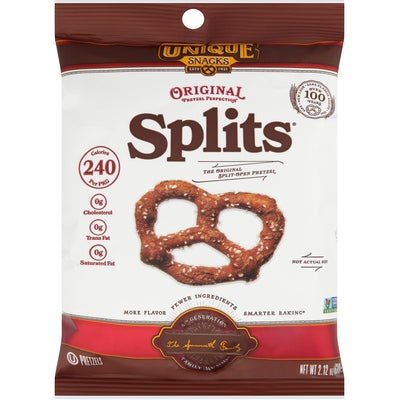 Unique Pretzels Original Splits Pretzels 10/2.12 OZ [UNFI #3073921] [ebt]