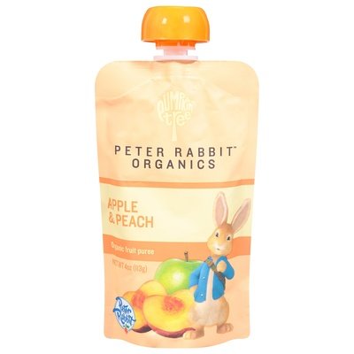 Peter Rabbit Organics Fruit Puree Organic Apple Peach Og2 10/4 OZ [UNFI #750075] [ebt]