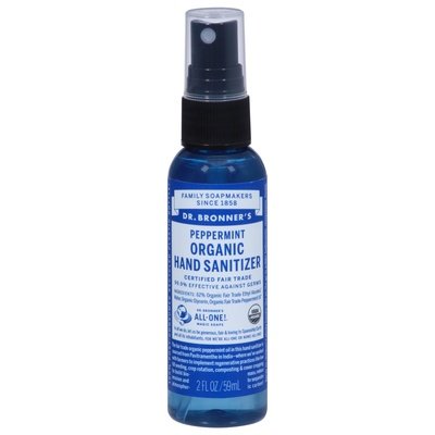 Dr Bronners Hand Sanitizer Organic Peppermint Og2 12/2 OZ [UNFI-CARLISLE #2398204] T