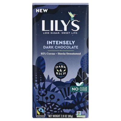 Lilys Chocolate Intensely Dark 92% Cocoa 12/2.8 OZ [UNFI-CARLISLE #2510899] [ebt]