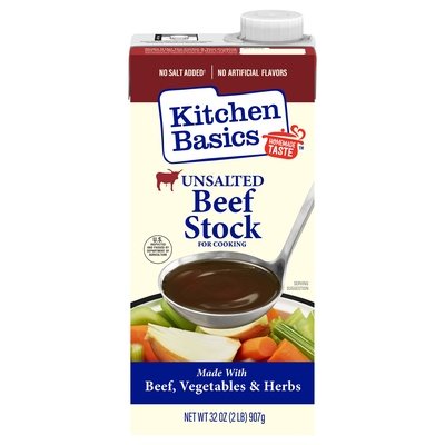 Kitchen Basics Beef Stock Unsalted 12/32 OZ [UNFI #528000] [ebt]