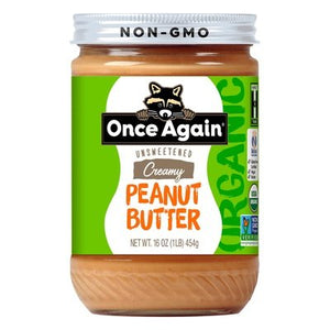 Once Again Peanut Butter Organic Creamy Unsweetened Og1 6/16 OZ [UNFI #2615094] [ebt]