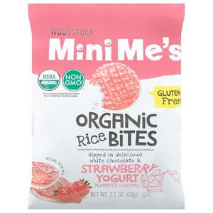 Woodstock Mini Mes Rice Bites Organic Strawberry Yogurt Og2 8/2.1 OZ [UNFI #1694546] [ebt]