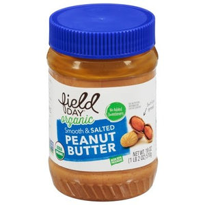 Field Day Peanut Butter Organic Smooth & Salted Og2 12/18 OZ [UNFI #1079417] [ebt]