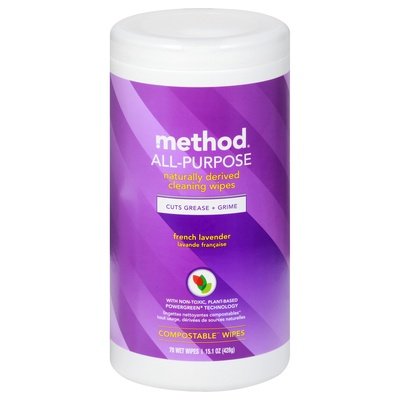 Method Cleaning Wipes All-Purpose French Lavender 6/70 CT [UNFI #2861656] T