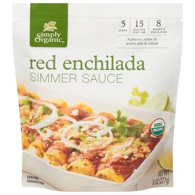Simply Organic Simmer Sauce Red Enchilada Og2 6/8 OZ [UNFI #2044071] [ebt]