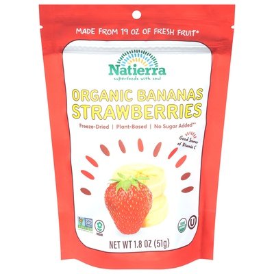 Natierra Strawberries + Bananas Organic Og1 12/1.8 OZ [UNFI #1149608] [ebt]