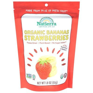 Natierra Strawberries + Bananas Organic Og1 12/1.8 OZ [UNFI #1149608] [ebt]