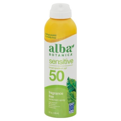 Alba Botanica Sunscreen Spray Sensitive Fragrance Free Broad Spectrum Spf 50 1/5 OZ [UNFI-CARLISLE #2927051] T