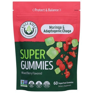 Kuli Kuli Super Gummies Moringa & Adaptogenic Chaga Mixed Berry Flavored 1/60 CT [UNFI-CARLISLE #2823854]