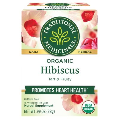 Traditional Medicinals Herbal Supplement Organic Hibiscus Tea Bags Og2 6/16 BAG [UNFI #1153048] [ebt]