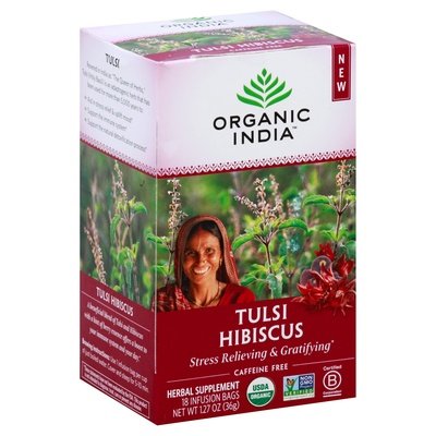 Organic India Tulsi Hibiscus Infusion Bags Og2 6/18 CT [UNFI #2364065] [ebt]