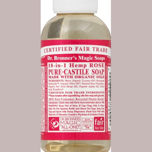 Dr Bronners Liquid Soap Rose Oil Og3 1/2 OZ [UNFI-CARLISLE #322362] T