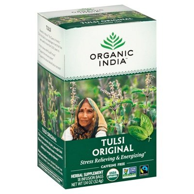 Organic India Herbal Supplement Tulsi Original Caffeine Free Infusion Bags Og2 6/18 BAG [UNFI #124966] [ebt]