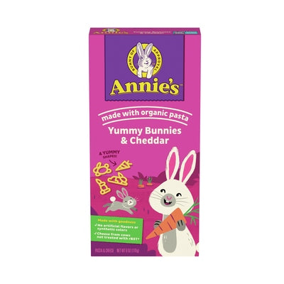 Annies Homegrown Bunny Shaped Pasta & Yummy Cheese 12/6 OZ [UNFI #598243] [ebt]