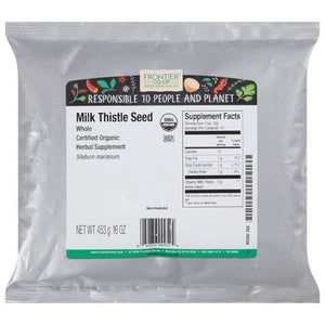 Frontier Nat Prod Co-Op Milk Thistle Seed Whole 1LB Og2 [UNFI-CARLISLE #546614] [ebt]