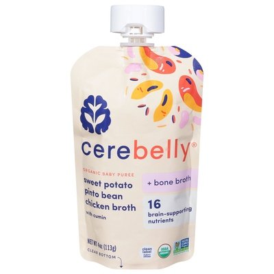 Cerebelly Baby Puree Sweet Potato Pinto Bean Chicken Broth Organic Og2 6/4 OZ [UNFI-CARLISLE #2786663] [ebt]