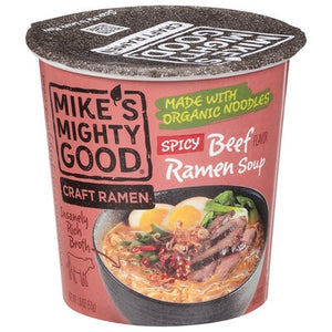 Mikes Mighty Good Ramen Soup Spicy Beef Flavor Og3 6/1.8 OZ [UNFI #2257699] [ebt]