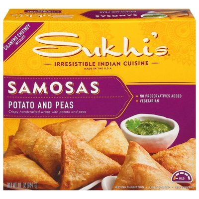 Sukhis Samosas Potato And Peas 6/10 OZ [UNFI #2784478] [ebt]