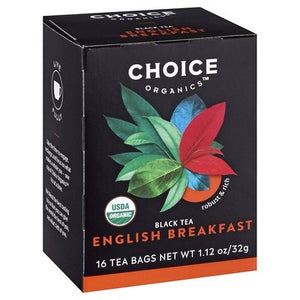 Choice Organics Black Tea English Breakfast Bags Og2 6/16 BAG [UNFI #848572] [ebt]