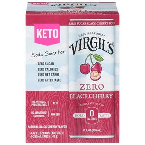 Virgil Soda Zero Sgr Blkchry Ca 6/4/12 OZ [UNFI #2920361] [ebt] T