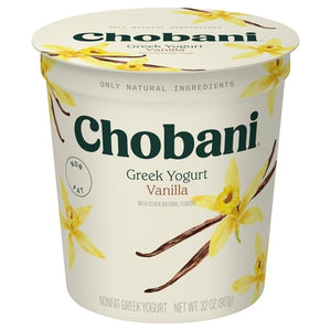 Chobani Yogurt Greek Nonfat Vanilla 6/32 oz [UNFI #0397836 ] [ebt]
