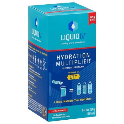 Liquid I V Electrolyte Drink Mix Strawberry 1/5.65 OZ [UNFI-CARLISLE #2696235] [ebt]