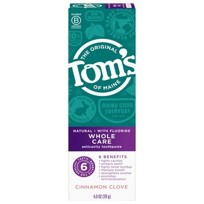 Toms Of Maine Toothpaste Anticavity Cinnamon Clove Natural 6/4 OZ [UNFI-CARLISLE #2370146] T