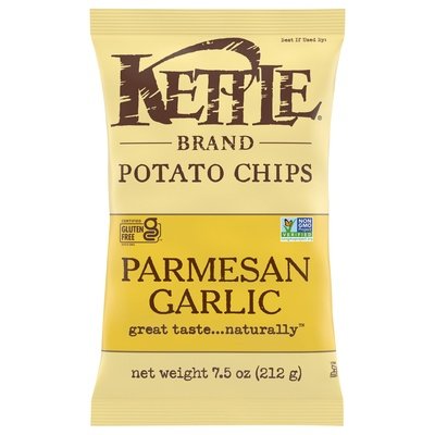 Kettle Brand Potato Chips Parmesan Garlic 12/7.5 OZ [UNFI #2895191] [ebt]