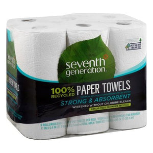 Seventh Generation Paper Towel Big Rolls Strong & Absorbent 2-Ply 4/6/140SHT [UNFI #639674] T