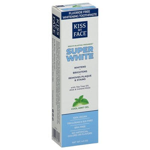 Kiss My Face Toothpaste Fluoride Free Whitening Cool Mint Gel 1/4.5 OZ [UNFI-CARLISLE #1542695] T