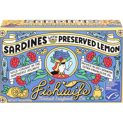 Fishwife Preserved Lemon Sardines 12/4.2 OZ [UNFI #2965325] [ebt]