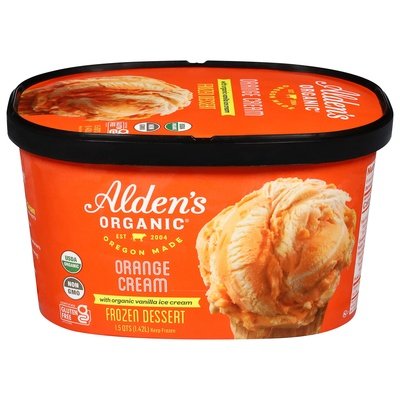 Aldens Organic Frozen Dessert With Organic Vanilla Ice Cream Orange Cream Og2 3/48 OZ [UNFI #3033487] [ebt]
