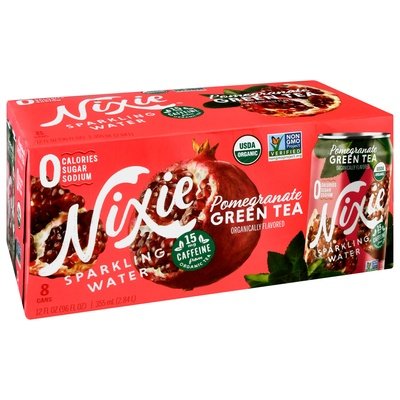 Nixie Sparkling Water Sparkling Water Pomegranate Green Tea Og2 3/8/12 OZ [UNFI #2478683] [ebt] T