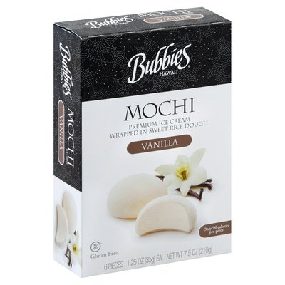 Bubbies Hawaii Mochi Vanilla 8/7.5 OZ [UNFI #2211126] [ebt]