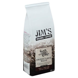 Jims Organic Coffee Coffee Whole Bean Dark Roast Sweet Love Blend Og1 6/11 OZ [UNFI #1791607] [ebt]