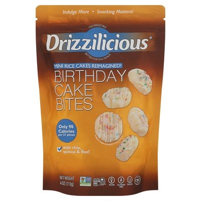 Drizzilicious Bites Birthday Cake 12/4 OZ [UNFI #2392512] [ebt]